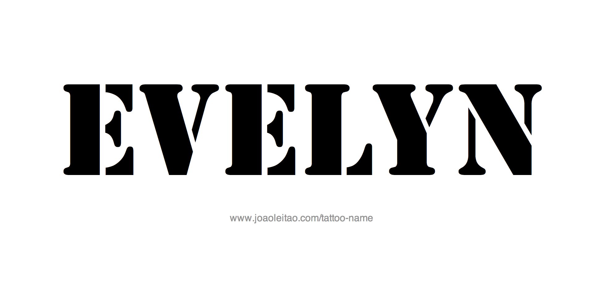 Evelyn Name Tattoo Designs